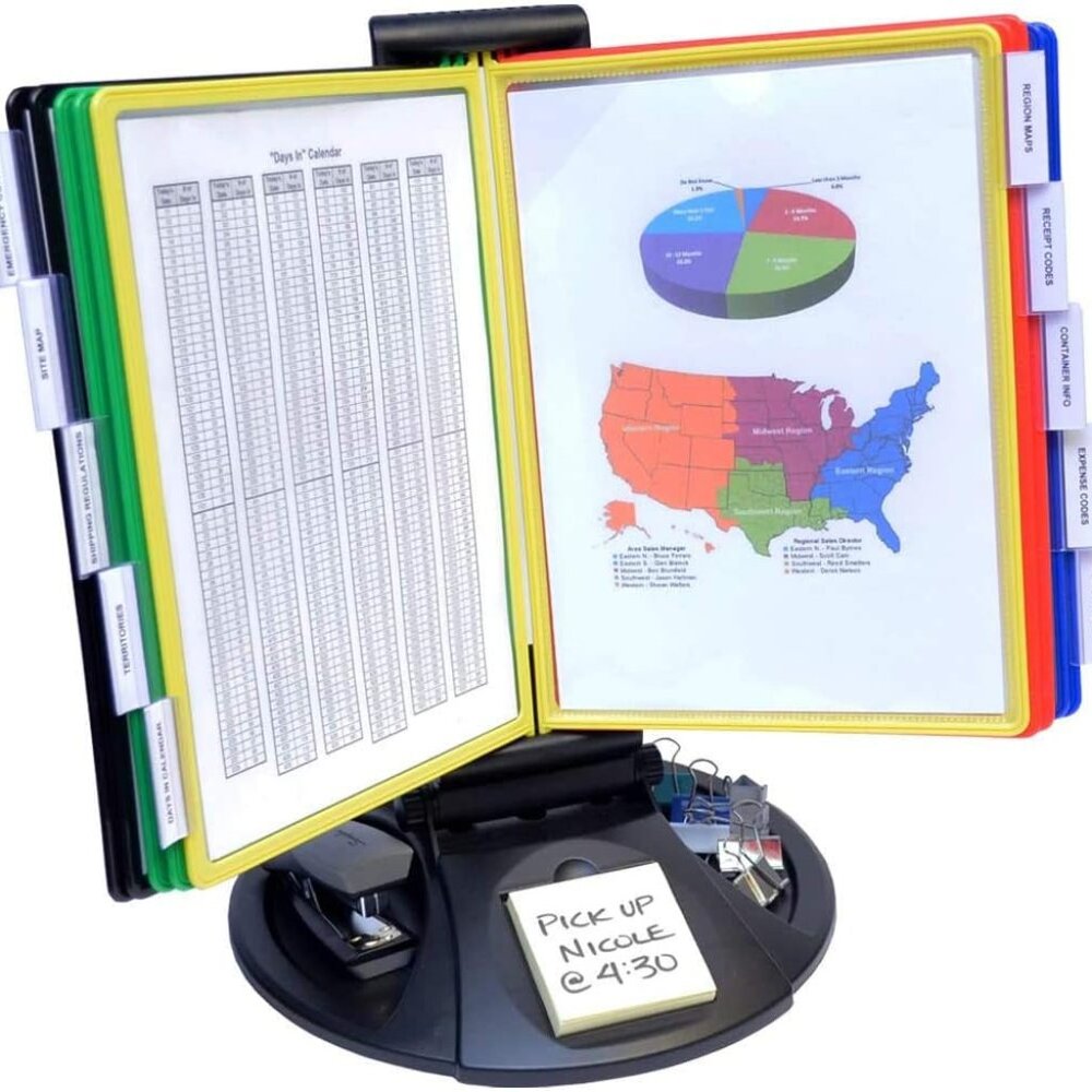 Versatile Fast Find 10-Pocket Desk Organizer for Efficient Paper Management